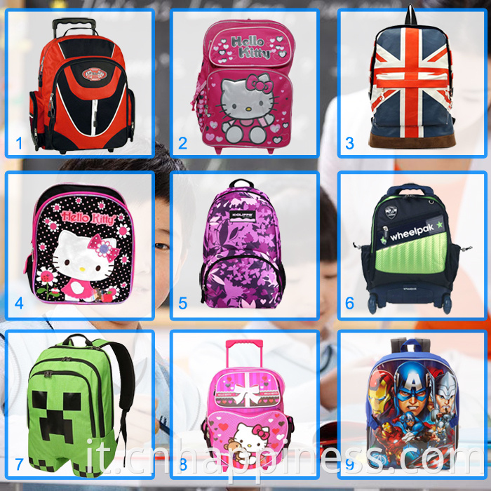 Approvato da Walmart 3D Stamping Backpack Teenagers Backpack Advertising School Borse per adolescenti